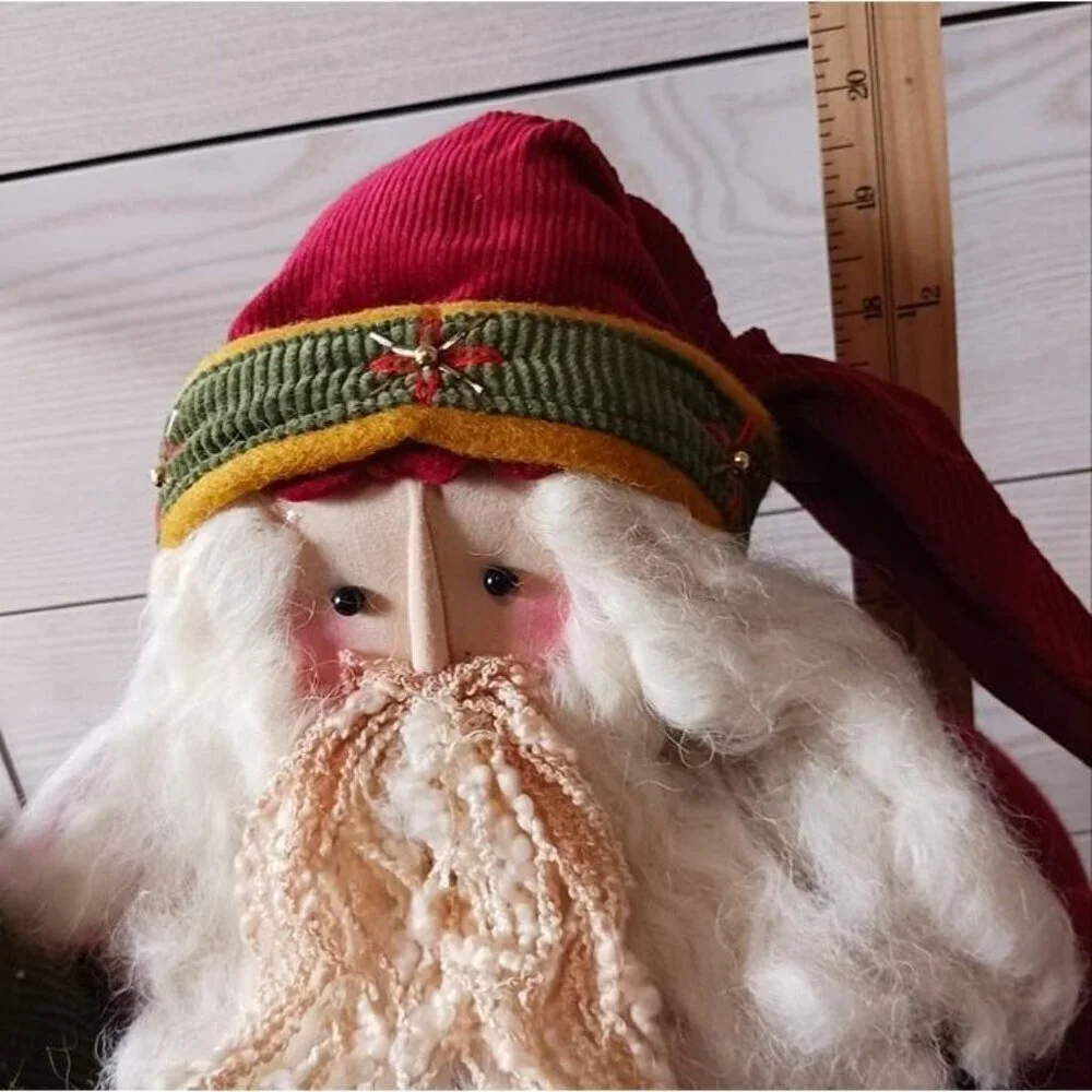 The gentle vtg standing santa wool beard